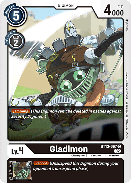 Gladimon (BT13-067) Common