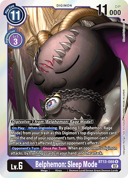 Belphemon: Sleep Mode (BT13-088) Rare