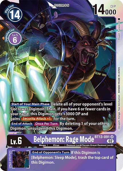 Belphemon: Rage Mode (BT13-091) Super Rare