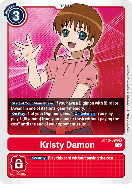 Kristy Damon (BT13-094) Uncommon