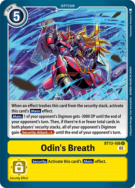 Odin's Breath (BT13-106) Uncommon