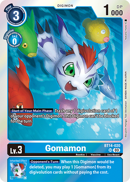 Gomamon (BT14-020) Super Rare