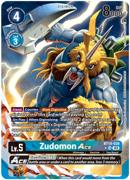 Zudomon ACE (BT14-026) Alternative Art English Exclusive