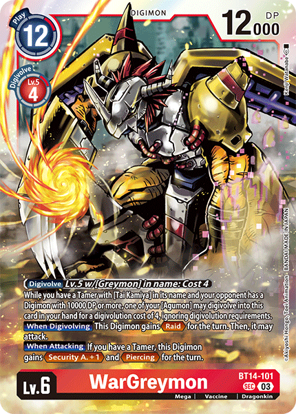 WarGreymon (BT14-101) Secret Rare