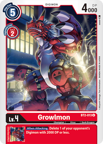 Growlmon (BT2-013) Uncommon