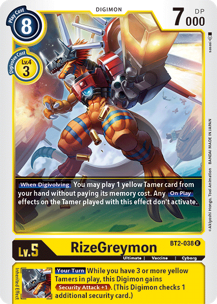 RizeGreymon (BT2-038) Rare