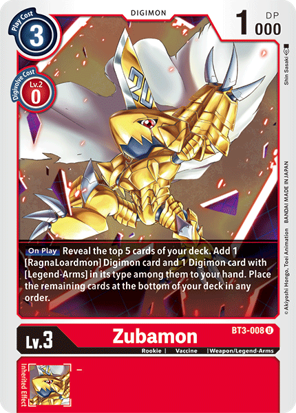 Zubamon (BT3-008) Uncommon