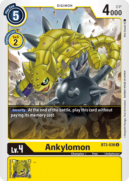 Ankylomon (BT3-036) Uncommon