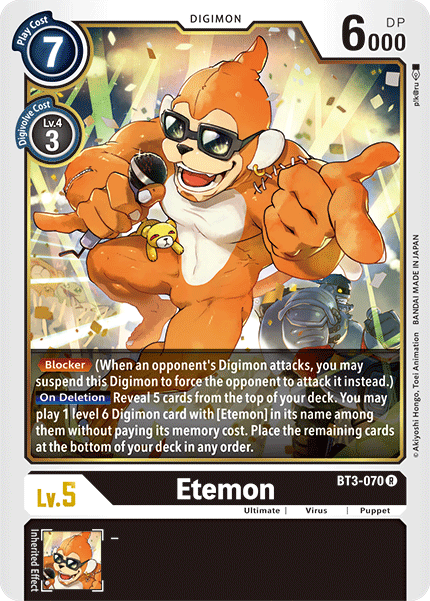 Etemon (BT3-070) Rare