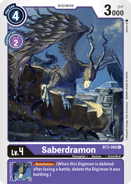 Saberdramon (BT3-080) Common