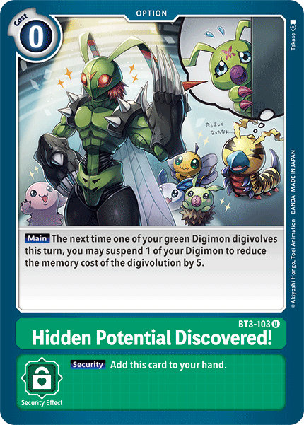 Hidden Potential Discovered! (BT3-103) Uncommon