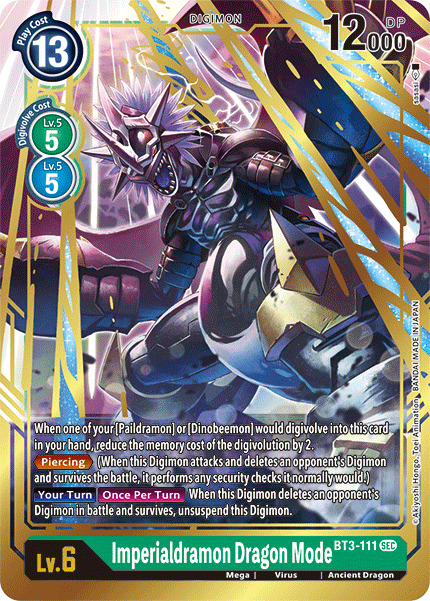 Imperialdramon Dragon Mode (BT3-111) Secret Rare