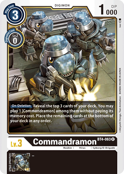 Commandramon (BT4-063) Rare