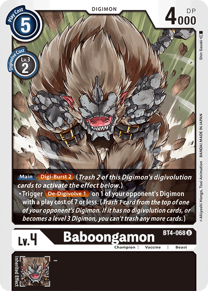 Baboongamon (BT4-068) Uncommon