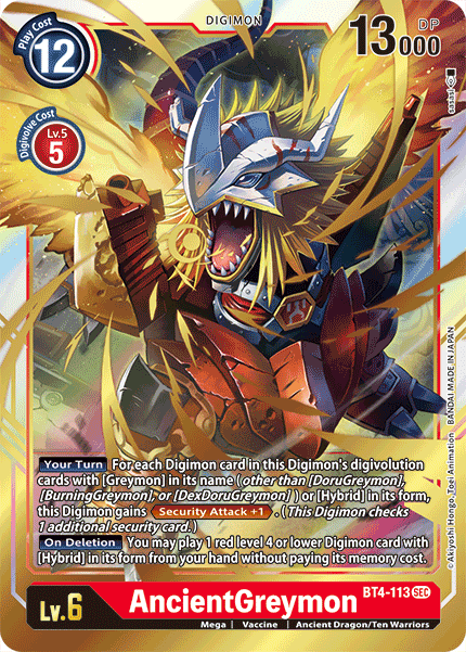 AncientGreymon (BT4-113) Secret Rare