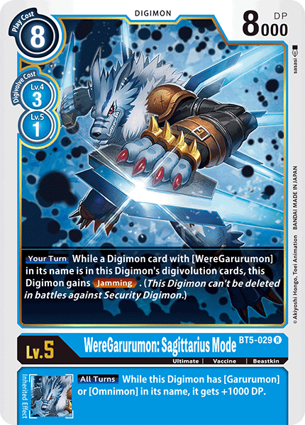 WereGarurumon: Sagittarius Mode (BT5-029) Rare