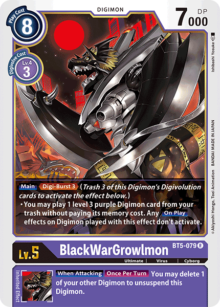 BlackWarGrowlmon (BT5-079) Rare