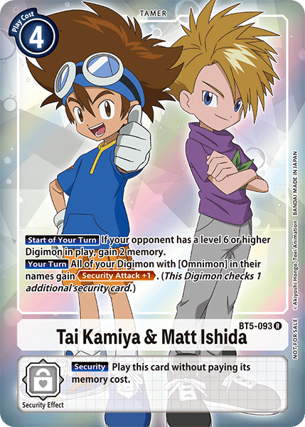 Tai Kamiya & Matt Ishida (BT5-093) Box Topper