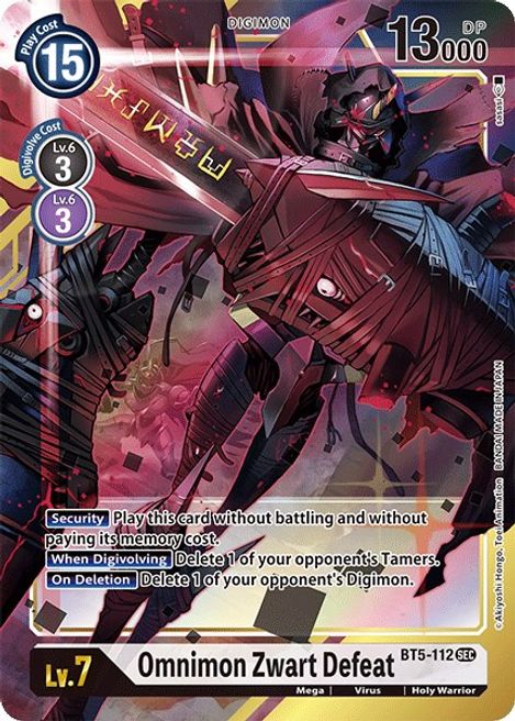 Omnimon Zwart Defeat (BT5-112) Alternative Art