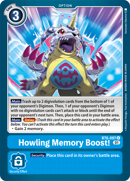 Howling Memory Boost! (BT6-097) Uncommon