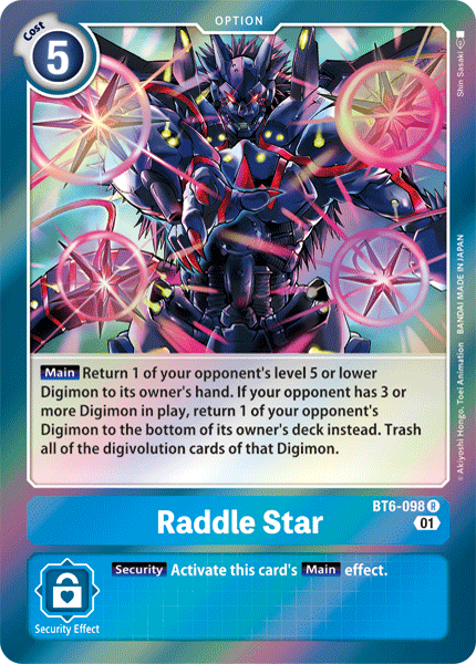 Raddle Star (BT6-098) Rare