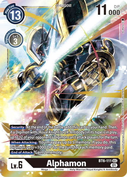 Alphamon (BT6-111) Secret Rare