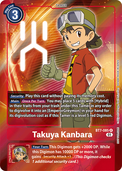 Takuya Kanbara (BT7-085) Box Topper