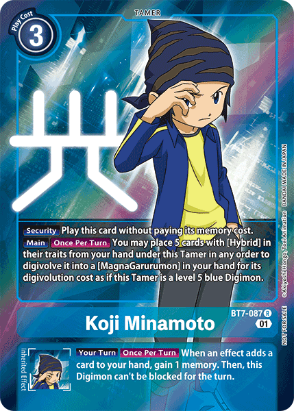 Koji Minamoto (BT7-087) Box Topper