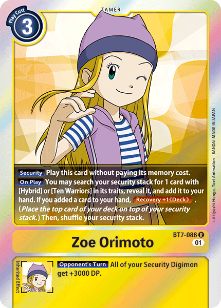 Zoe Orimoto (BT7-088) Rare