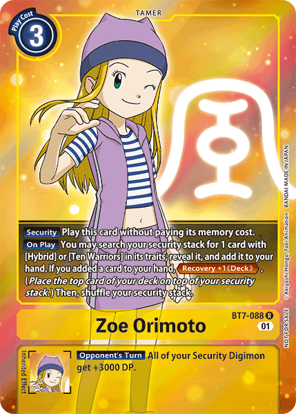 Zoe Orimoto (BT7-088) Box Topper