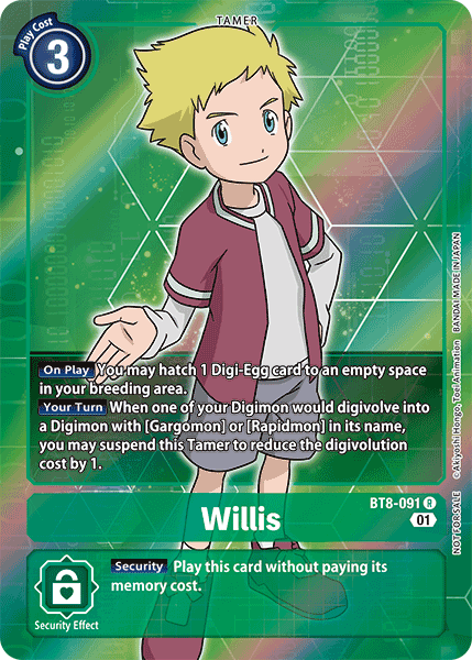 Willis (BT8-091) Box Topper