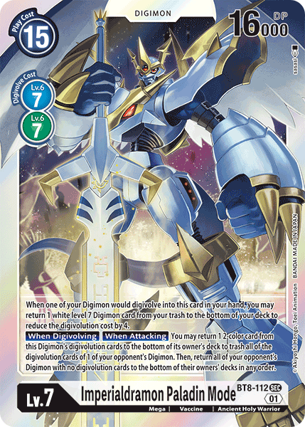 Imperialdramon Paladin Mode (BT8-112) Secret Rare