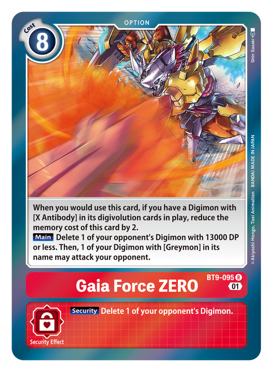 Gaia Force ZERO (BT9-095) Rare