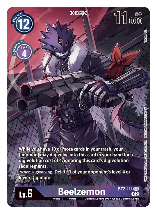 Beelzemon (BT2-111) Alternative Art ST14 Advanced Deck Beelzemon