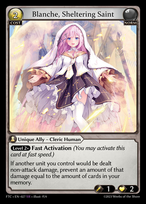 Blanche, Sheltering Saint (Fractured Crown) EN-027 Super Rare