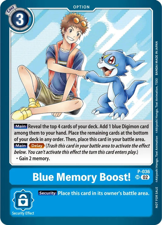 Blue Memory Boost! P-036 Super Rare The Beginning Tutorial Deck