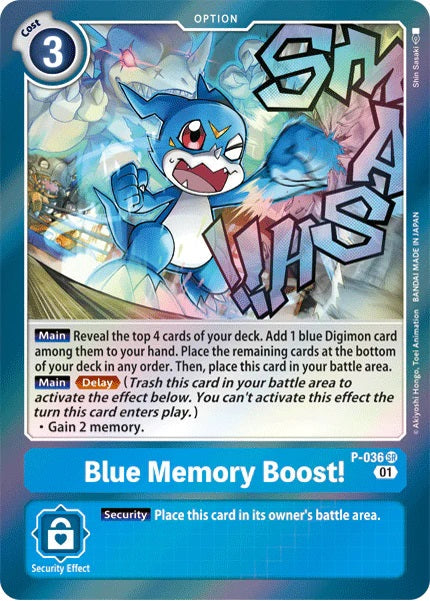 Blue Memory Boost! (P-036) Promotional Card
