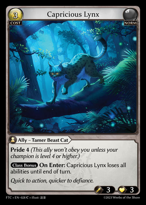 Capricious Lynx (Fractured Crown) EN-028 Common