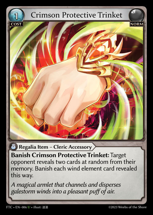 Crimson Protective Trinket (Fractured Crown) EN-006 Uncommon