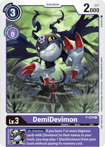 DemiDevimon (P-034) Non Foil Great Legend Power Up Pack