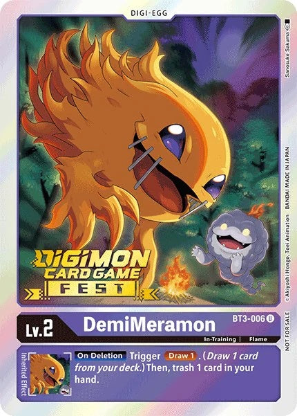 DemiMeramon (BT3-006) Fest Stamped