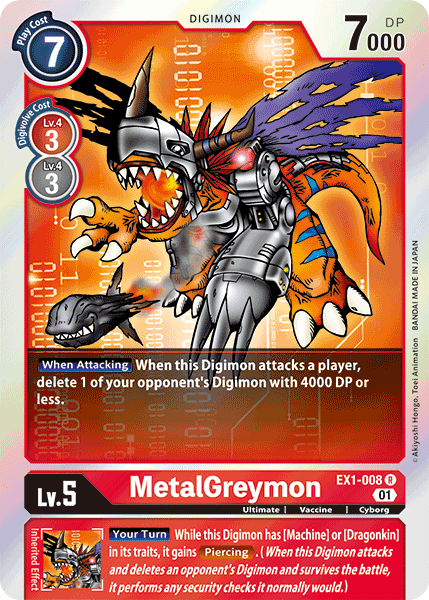 MetalGreymon (EX1-008) Rare