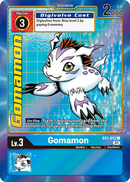 Gomamon (EX1-012) Alternative Art