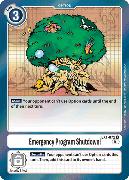 Emergency Program Shutdown! (EX1-072) Rare