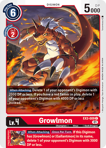 Growlmon (EX2-009) Common