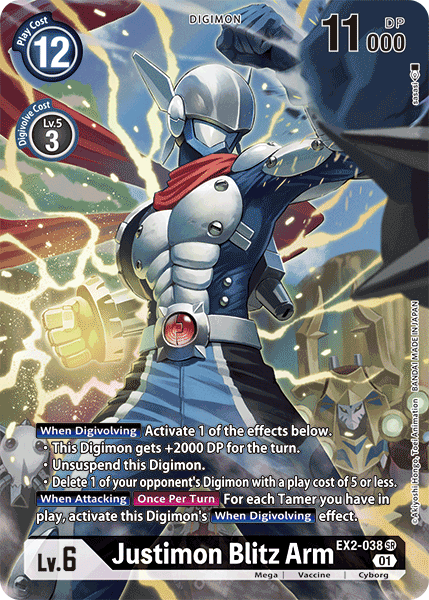 Justimon: Blitz Arm (EX2-038) Alternative Art