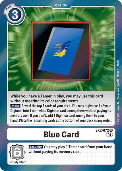 Blue Card (EX2-072) Rare