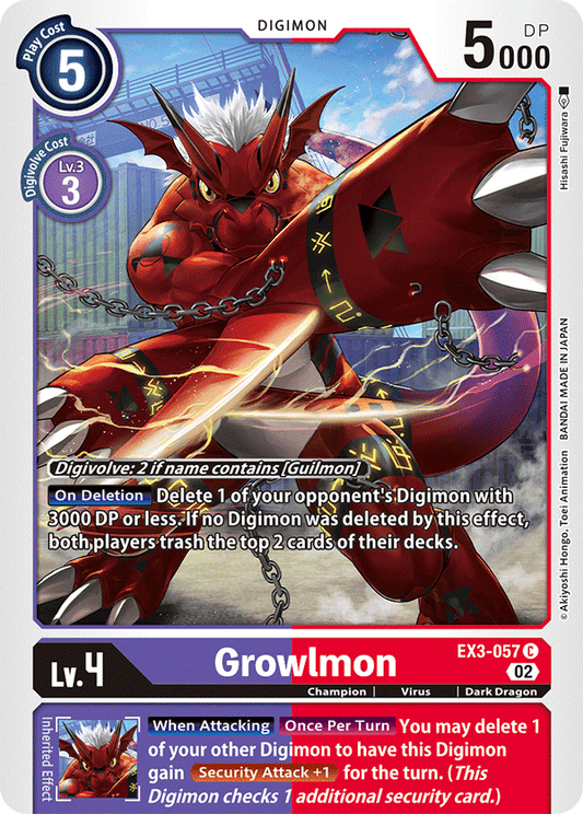 Growlmon (EX3-057) Common