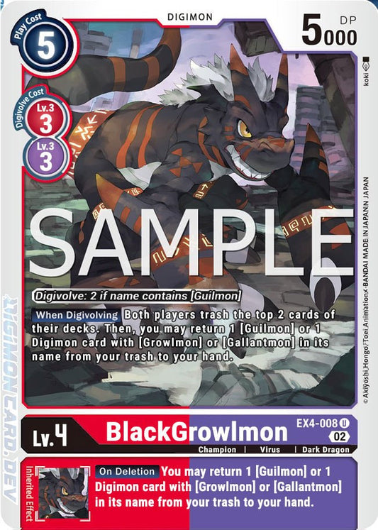 BlackGrowlmon (EX4-008) Uncommon