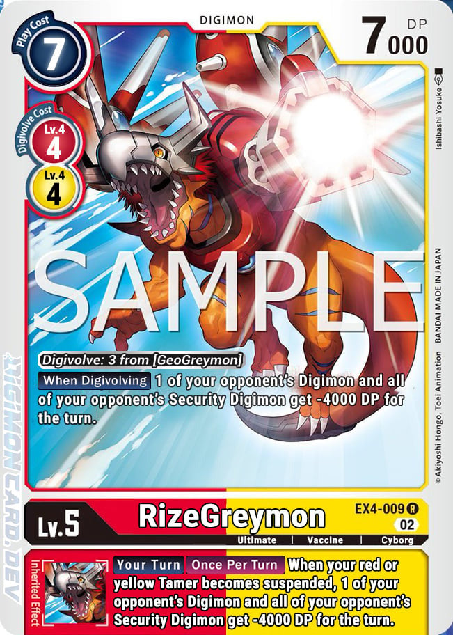 RizeGreymon (EX4-009) Rare